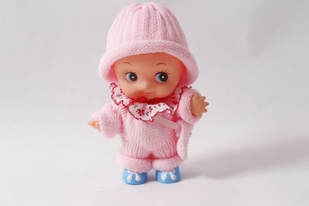 Vintage Japan Exclusive Kewpie Doll in Pink Knit Outfit ~ 260721-WH 177